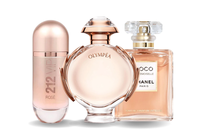 Set de 3 parfumuri | Carolina Herrera 212 VIP ROSÉ, Paco Rabanne OLYMPÉA a Chanel COCO MADEMOISELLE 100 ml